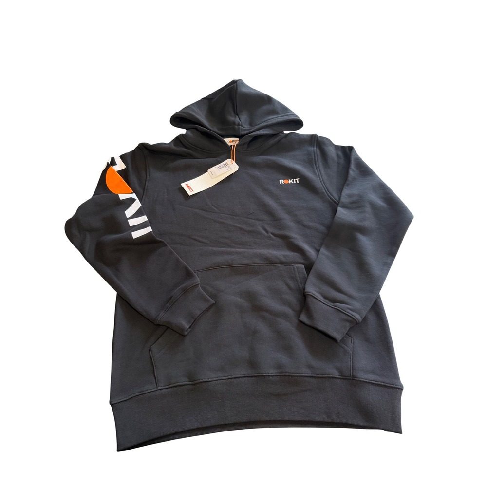 448. Rokit Core Hoodie Men's Black Size Medium Pullover Streetwear Sweatshirt